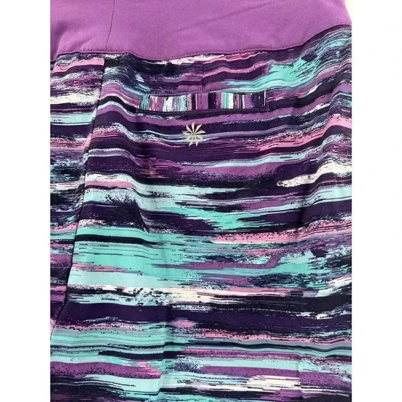 Athleta Relay Skort w/ Built-In Shorts -Purple Stripe Size 4 (28"x3"x14") EUC - Picture 6 of 10